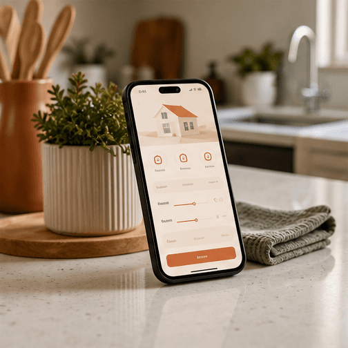 Online estimator showing cleaning options and a running total